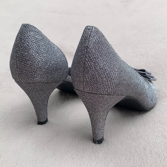 Karen Scott Destinaa Glitter Open Toe Heels Sz8 - Picture 7 of 14
